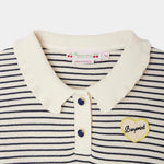 Bonpoint Navy Striped Badge Polo | Casa Childrenswear