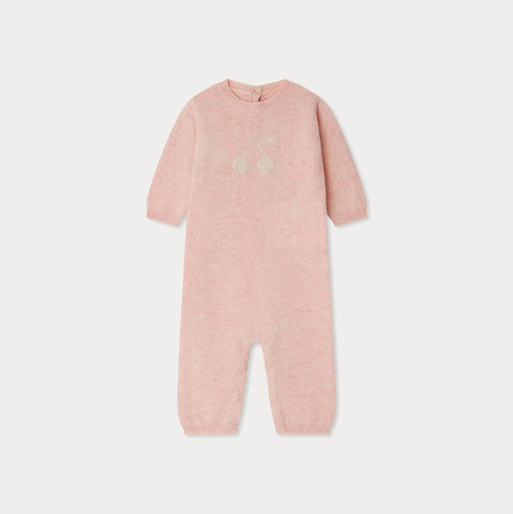 Bonpoint Cherry Logo Cashmere Romper | Casa Childrenswear
