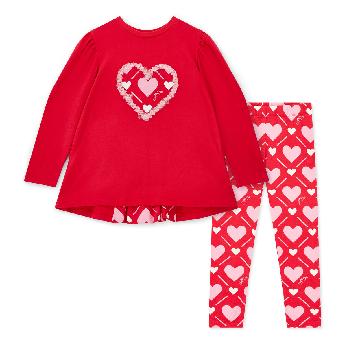 Lola Red Heart Print Legging Set
