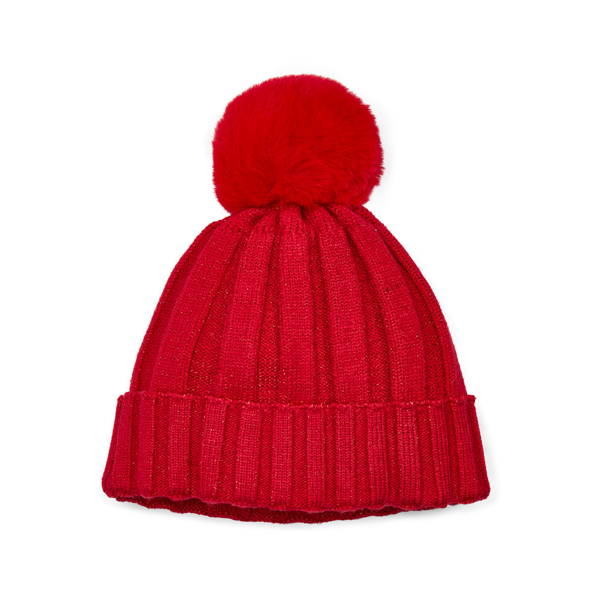 Mallory Red Pom Pom Hat