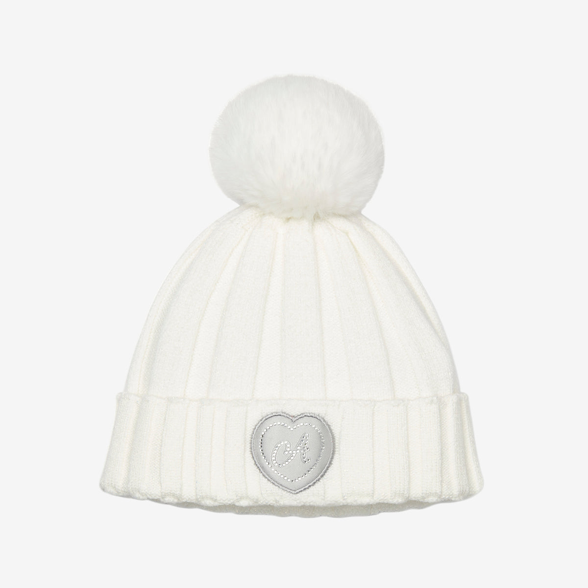 A Dee Mallory White Pom Pom Hat | Casa Childrenswear