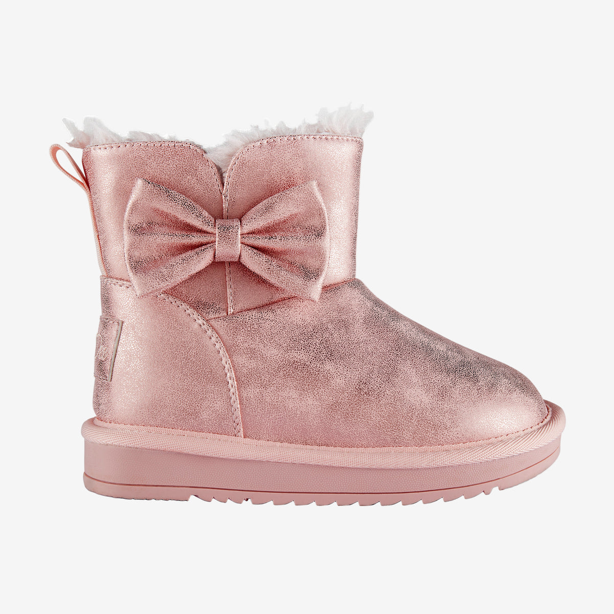 A Dee Bowtiful Pink Faux Suede Boot | Casa Childrenswear