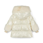 A Dee Avery White Short Fur Trim Jacket | Casa Childrenswear