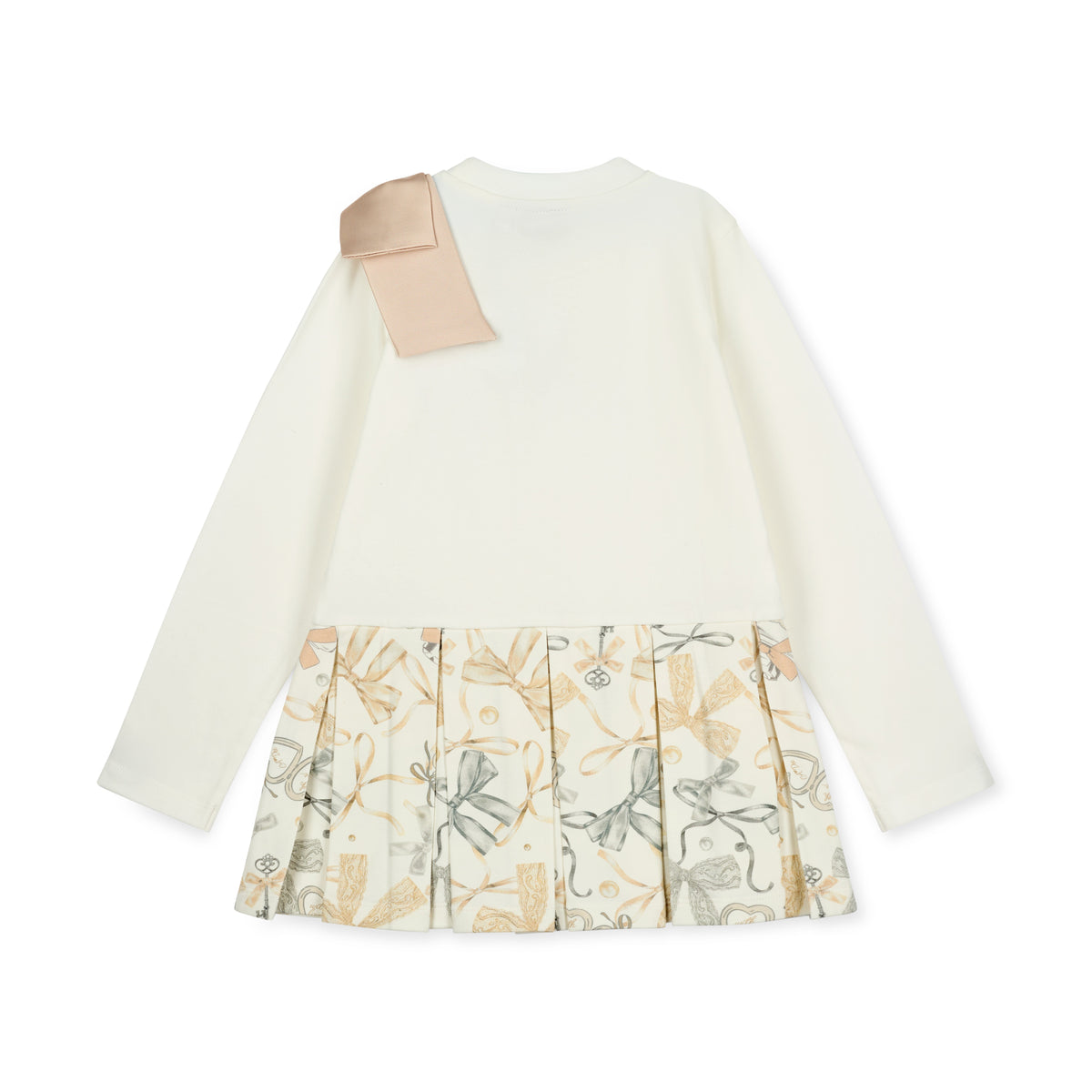 A Dee Blake White Bow Print Peplum Legging Set | Casa Childrenswear