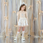 A Dee Brie Beige Bow Print Skirt Set | Casa Childrenswear