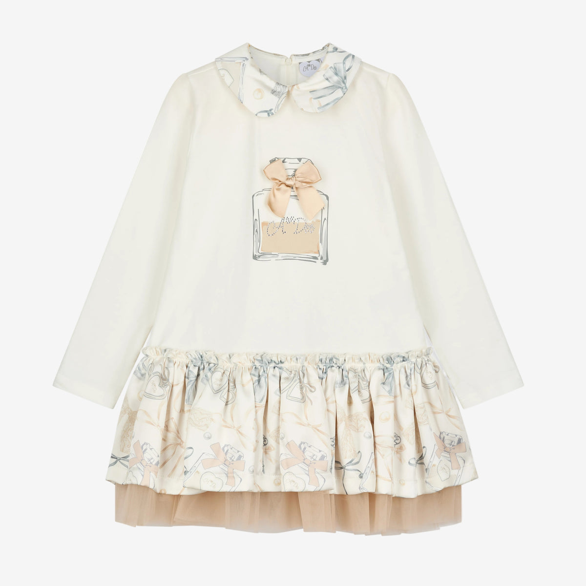 A Dee Betty White Bow Print Drop Waist Dress | Casa Childrenswear
