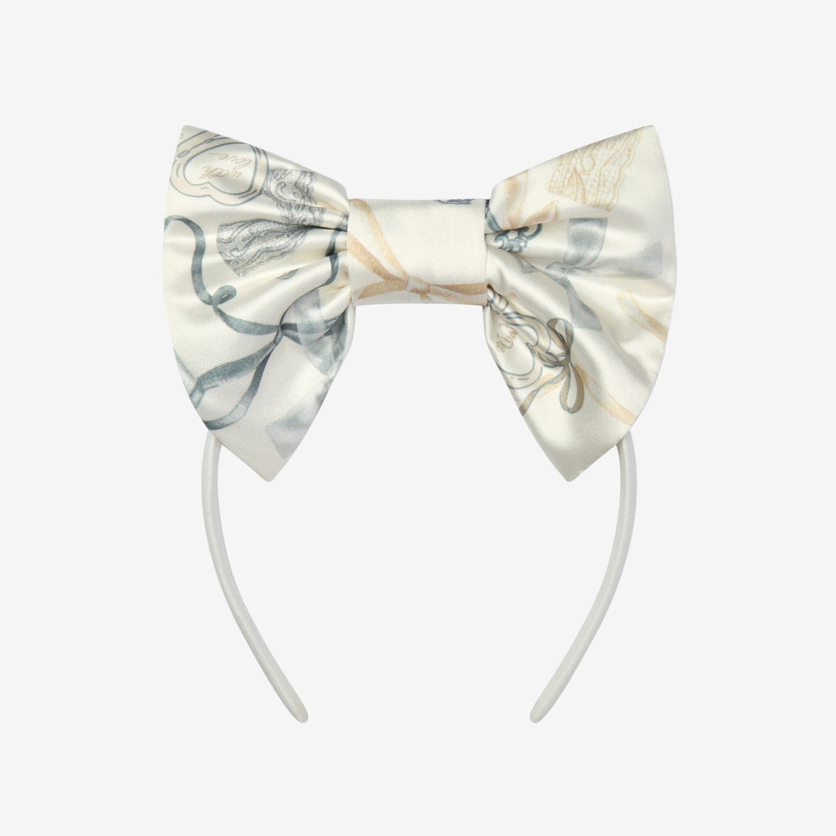 A Dee Allie White Printed Bow Headband | Casa Childrenswear