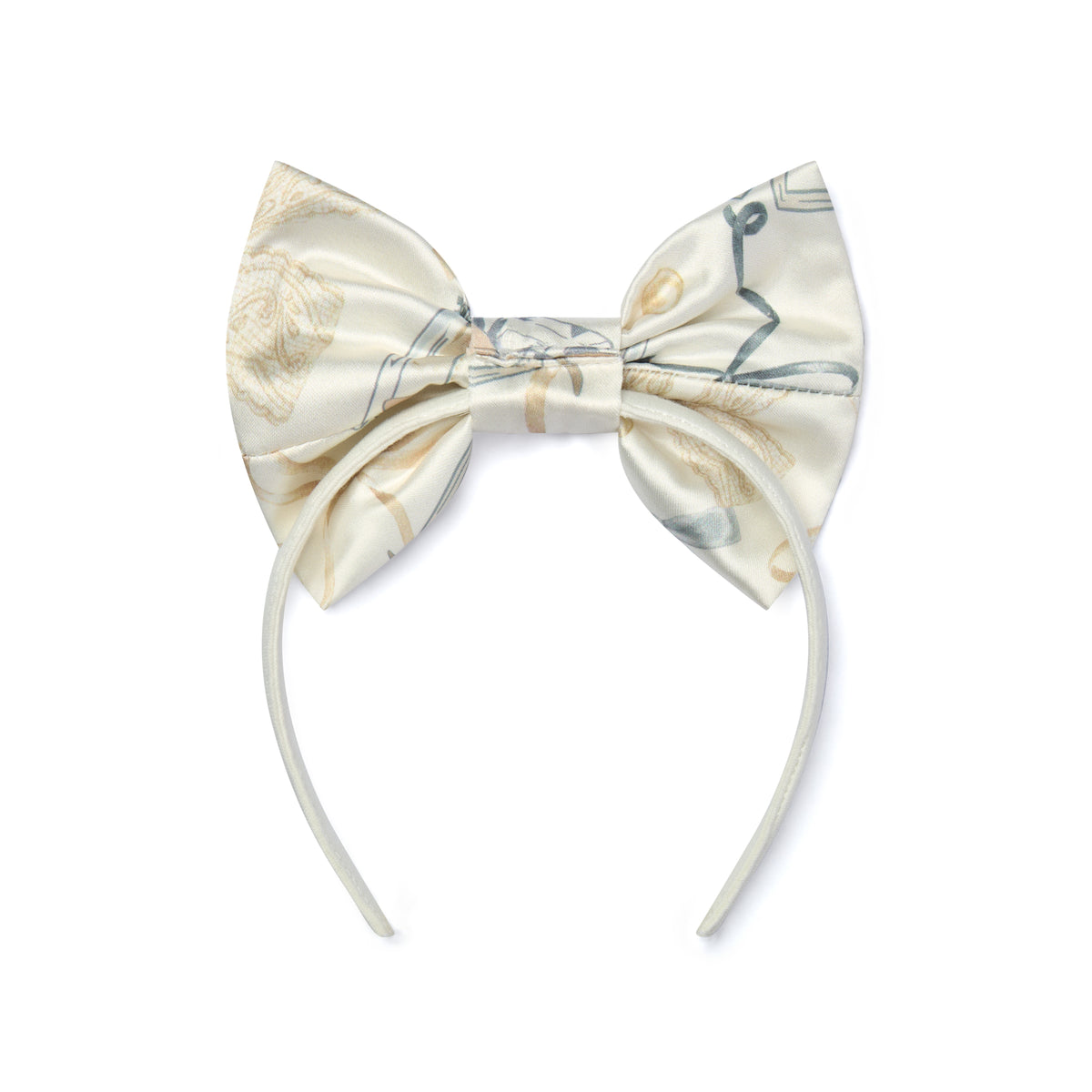 A Dee Allie White Printed Bow Headband | Casa Childrenswear