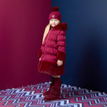 A Dee Aurora Cherry Fur Trim Jacket | Casa Childrenswear