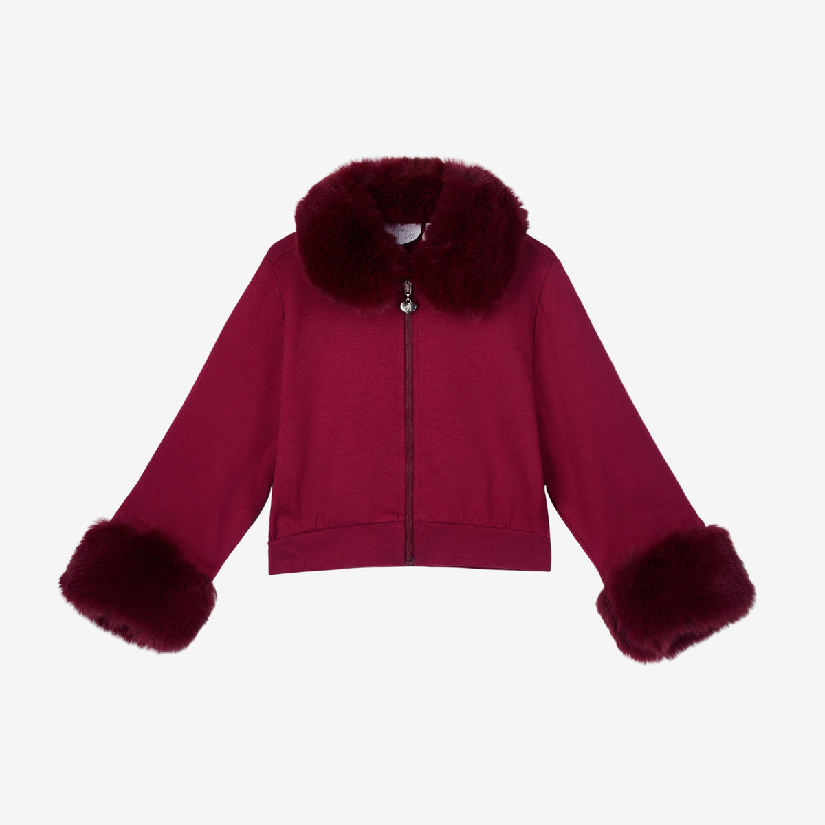 A Dee Audrey Cherry Fur Trim Bomber | Casa Childrenswear