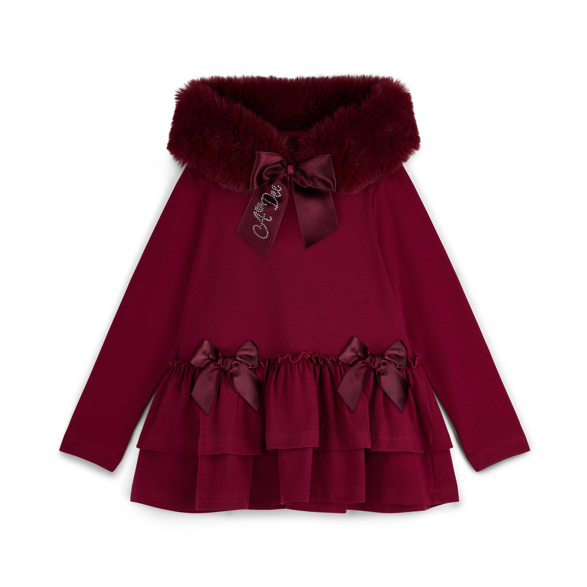 A Dee Alina Cherry Fur Trim Legging Set | Casa Childrenswear