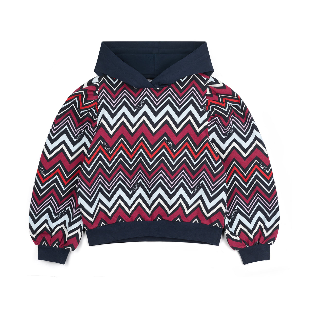 A Dee Coco Navy Chevron Print Flare Tracksuit | Casa Childrenswear