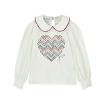 A Dee Chloe Navy Chevron Print Skirt Set | Casa Childrenswear