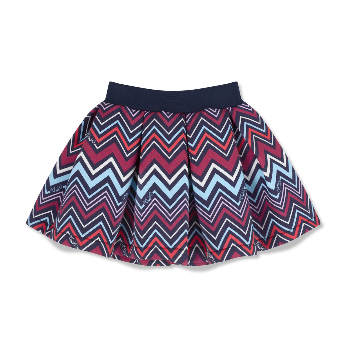 A Dee Chloe Navy Chevron Print Skirt Set | Casa Childrenswear