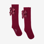 A Dee Ariel Cherry Bow Knee High Sock | Casa Childrenswear