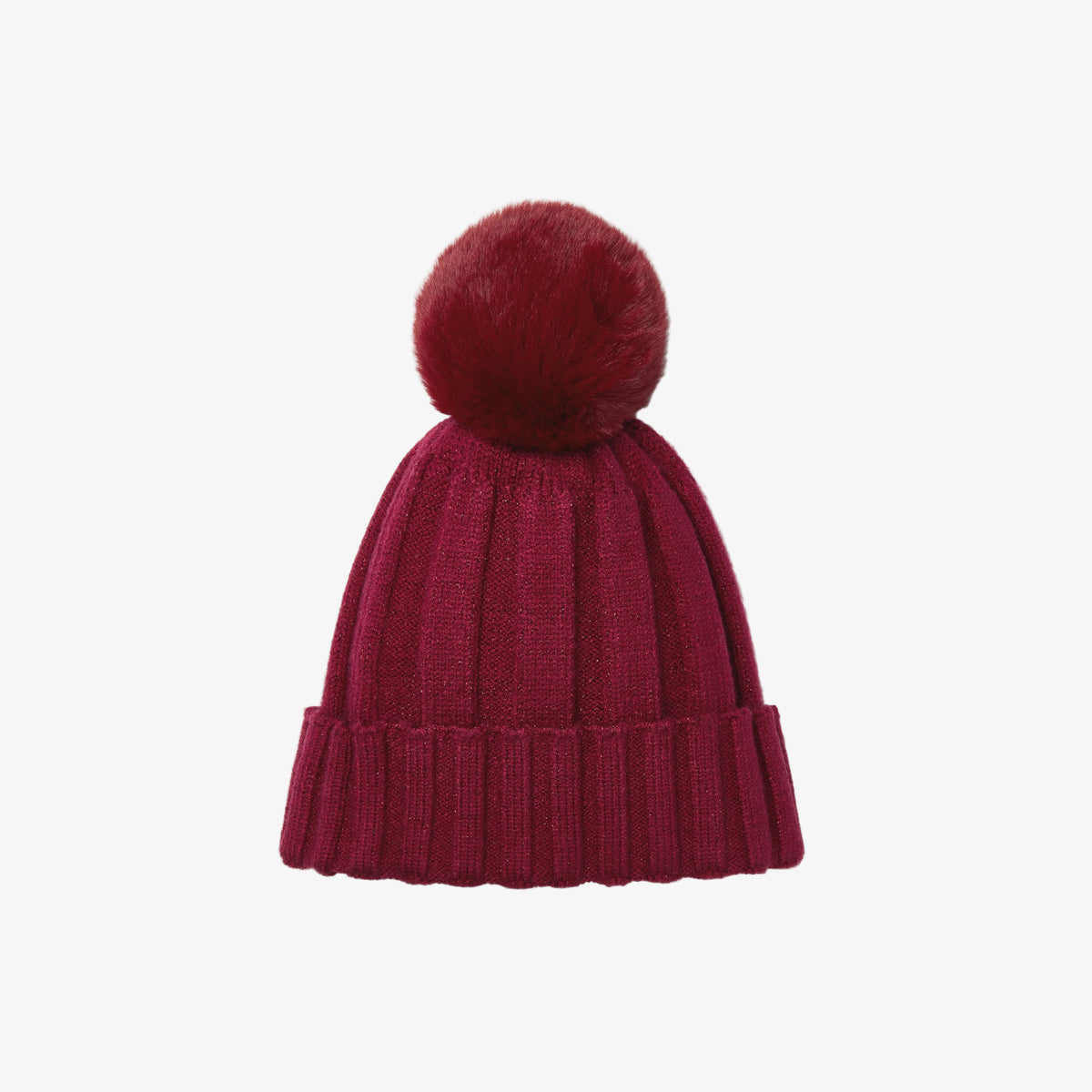Bobbie Cherry Knitted Pom Pom Hat