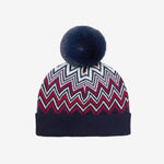 A Dee Chelsy Navy Chevron Pom Pom Hat | Casa Childrenswear