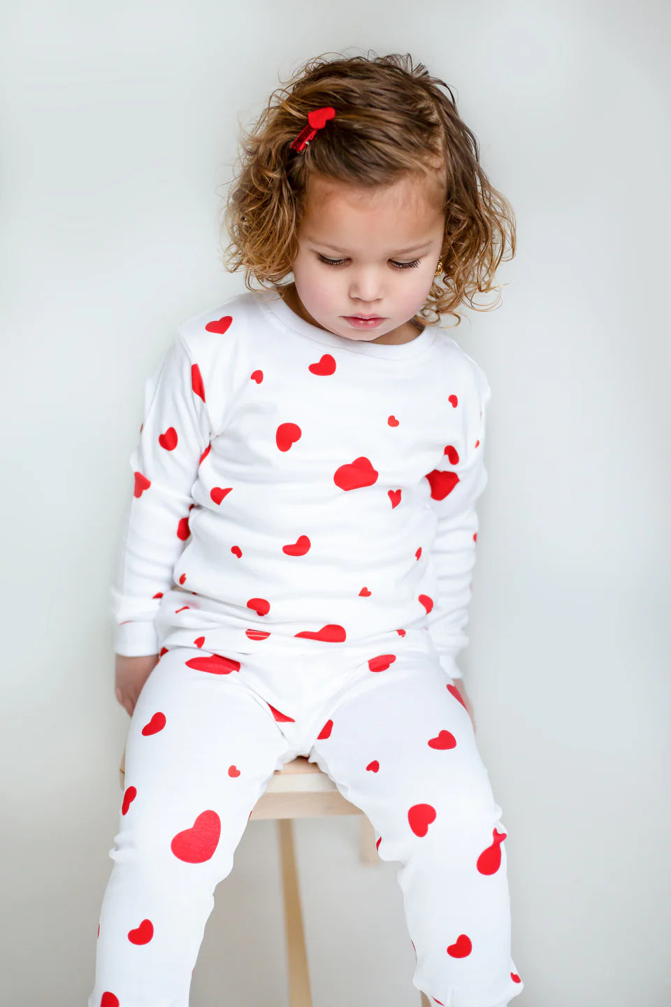 Love Heart Bamboo Two-Piece Set Long Sleeve Pyjamas