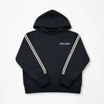 Palm Angels Boys Black Shoulder and Sleeve Contrast Hoodie | Casa Childrenswear