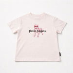 Girls Pink Palm Dog T-Shirt | Casa Childrenswear