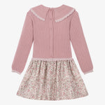 Granlei Girls Pink Dress with Flower Print - back view
