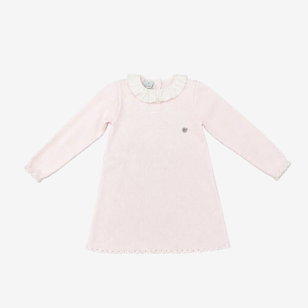 Granlei Girls Pink Knitted Dress - front view