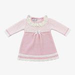 Paz Rodriguez Baby Girls Pink Knitted Dress - front view