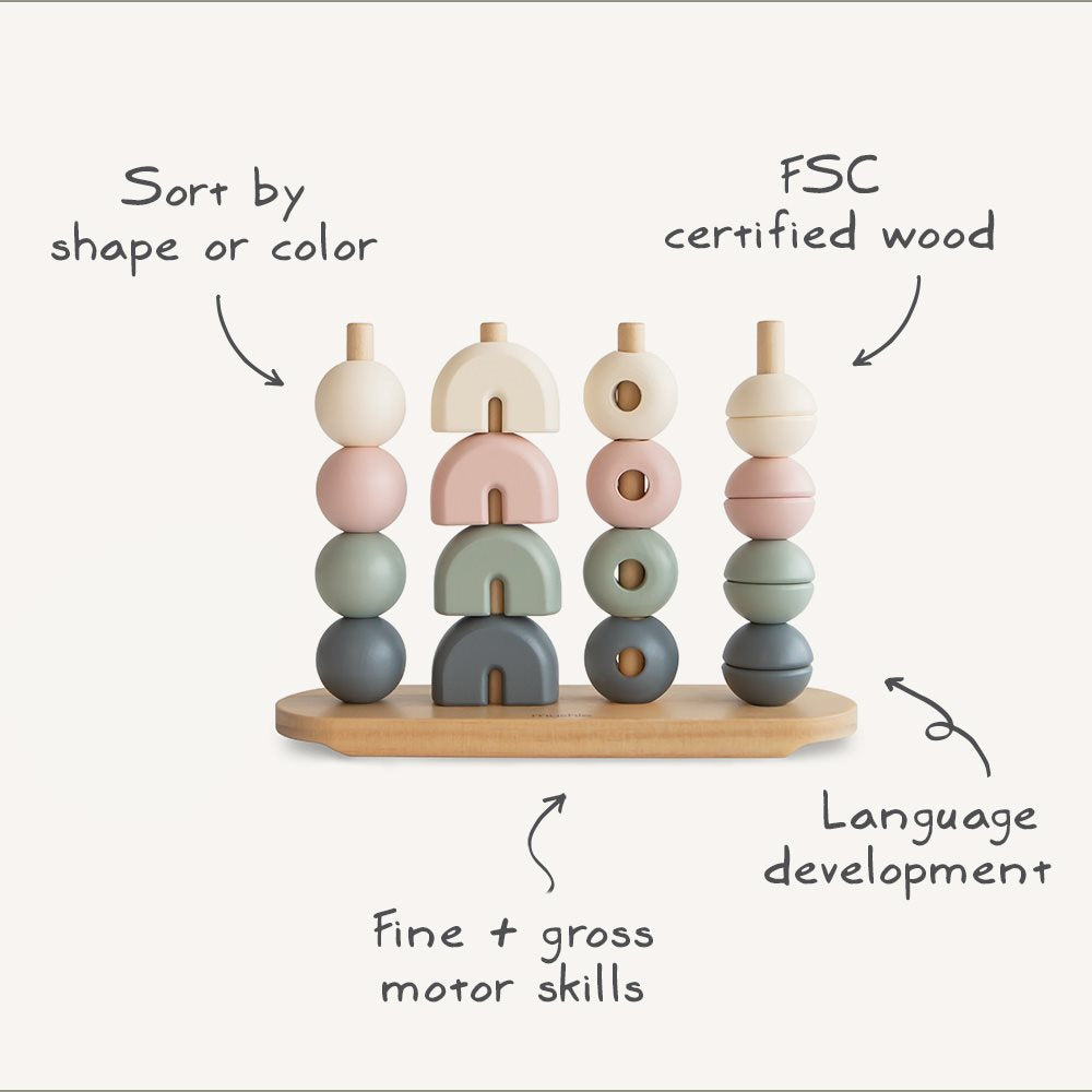 Mushie Wooden Multi Shape Stacker - Original | Casa Childrenswear