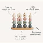 Mushie Wooden Multi Shape Stacker - Original | Casa Childrenswear