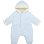 Emile et Rose Kane Blue Fur Trim Pramsuit | Casa Childrenswear