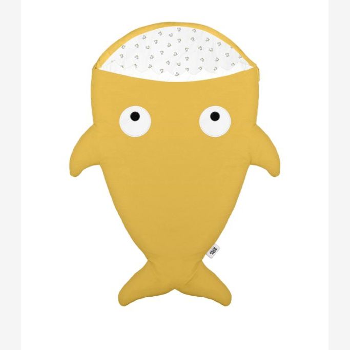 Baby Bites Shark Footmuff Yellow Poll Inner | Casa Childrenswear