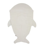 Baby Bites Shark Footmuff Stone/ Pink Rosa Inner | Casa Childrenswear