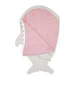 Baby Bites Shark Footmuff Stone/ Pink Rosa Inner | Casa Childrenswear