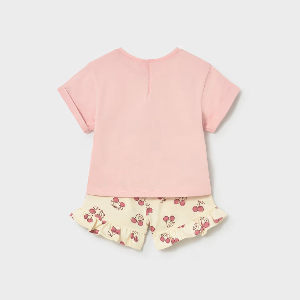 Mayoral Pink & Beige Short Set | Casa Childrenswear