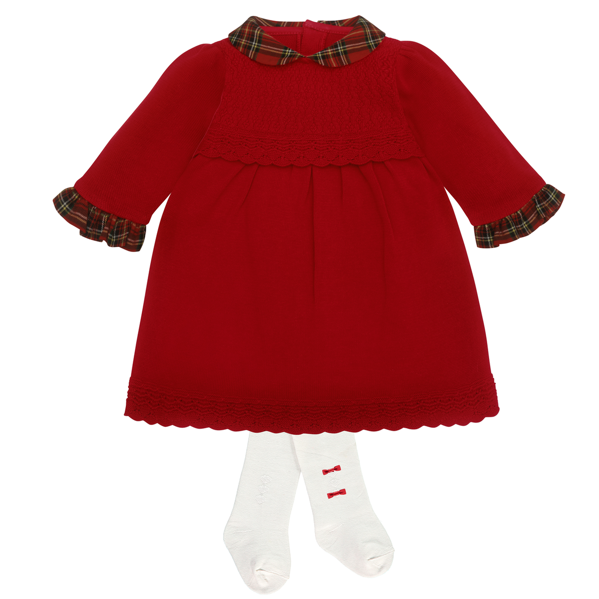 Kesia Red Knitted Dress with Tights