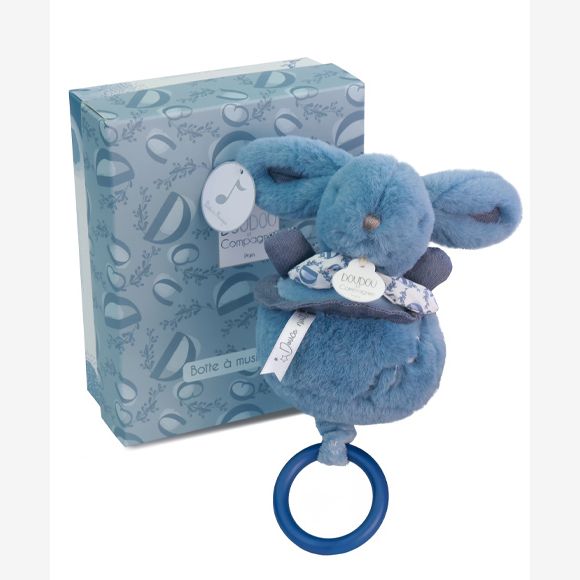 Doudou et Compagnie Blue Rabbit Music Box - 20 cm | Casa Childrenswear