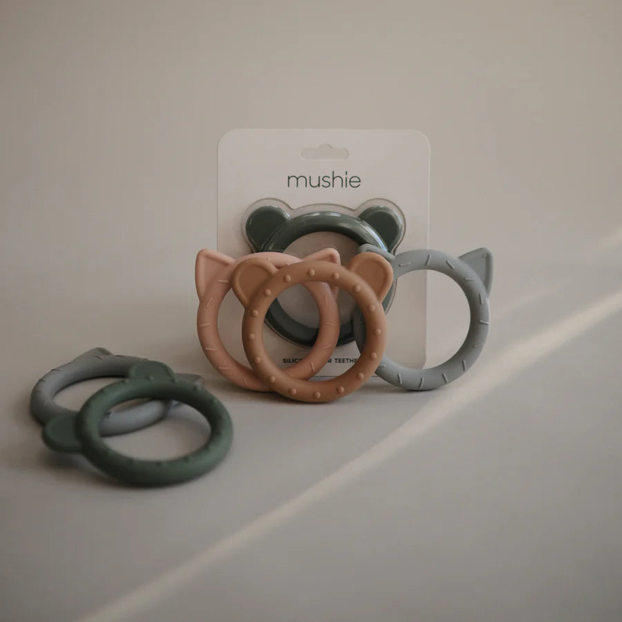 Mushie Bear Teether- Natural