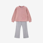 Grey Flare Leggings Pullover Set
