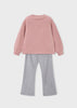 Grey Flare Leggings Pullover Set