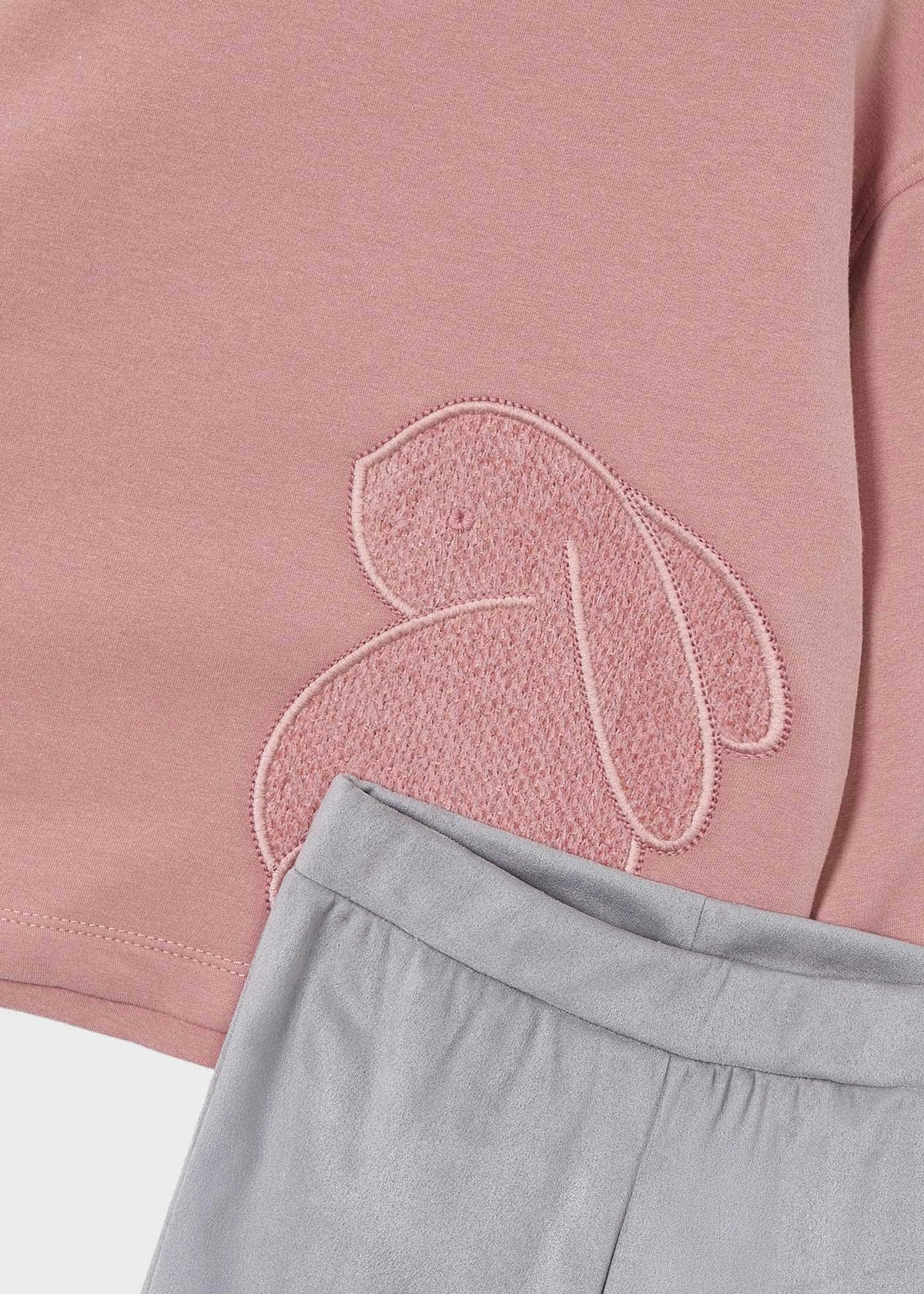 Grey Flare Leggings Pullover Set