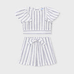 Mayoral Blue Striped Skirt Set | Casa Childrenswear