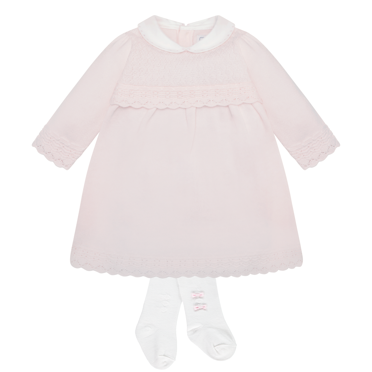 Kristina Pink Knitted Dress with Tights