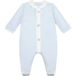 Kent Blue Babygrow with Whiite Placket & Hat