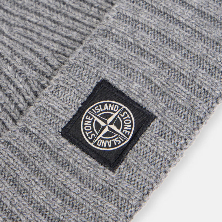 Stone Island Boys Dark Grey Compass Beanie | Casa Childrenswear