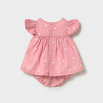 Mayoral Baby Girls Pink Linen Dress | Casa Childrenswear