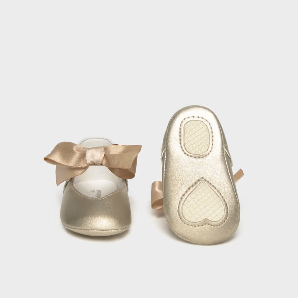 Mayoral Champagne Mary Jane Soft Sole Shoes | Casa Childrenswear