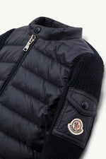 Moncler Enfant Baby Boys Navy Padded Cardigan | Casa Childrenswear