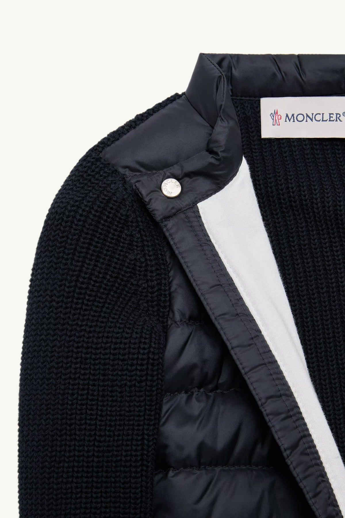 Moncler Enfant Baby Boys Navy Padded Cardigan | Casa Childrenswear