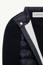 Moncler Enfant Baby Boys Navy Padded Cardigan | Casa Childrenswear