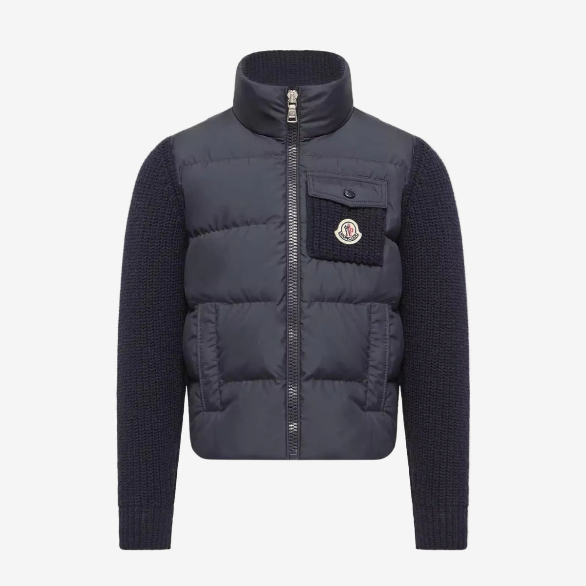 Moncler Enfant Boys Navy Knitted Jacket | Casa Childrenswear